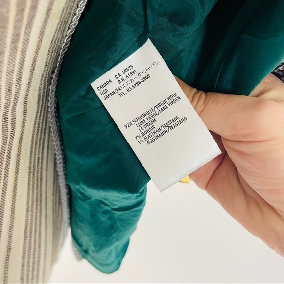 Escada Houndstooth Green Gold 2 Button Blazer - Picture 13 of 14